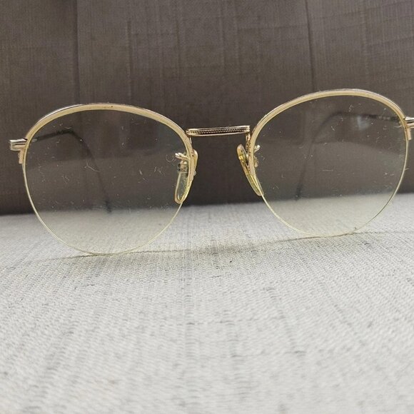 Vintage Liz Claiborne Women Eyeglasses Frame Half Rim Gold Tone Glasses Eyewear - Picture 4 of 12